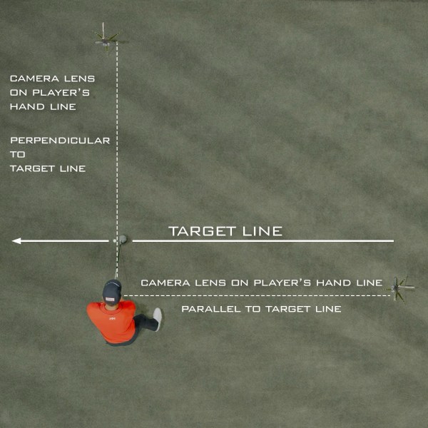 recording a golf swing using video camera