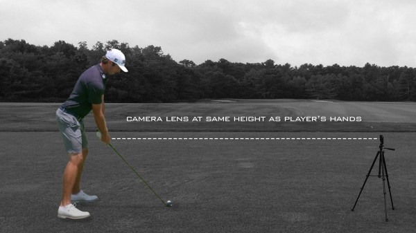 recording a golf swing using video camera